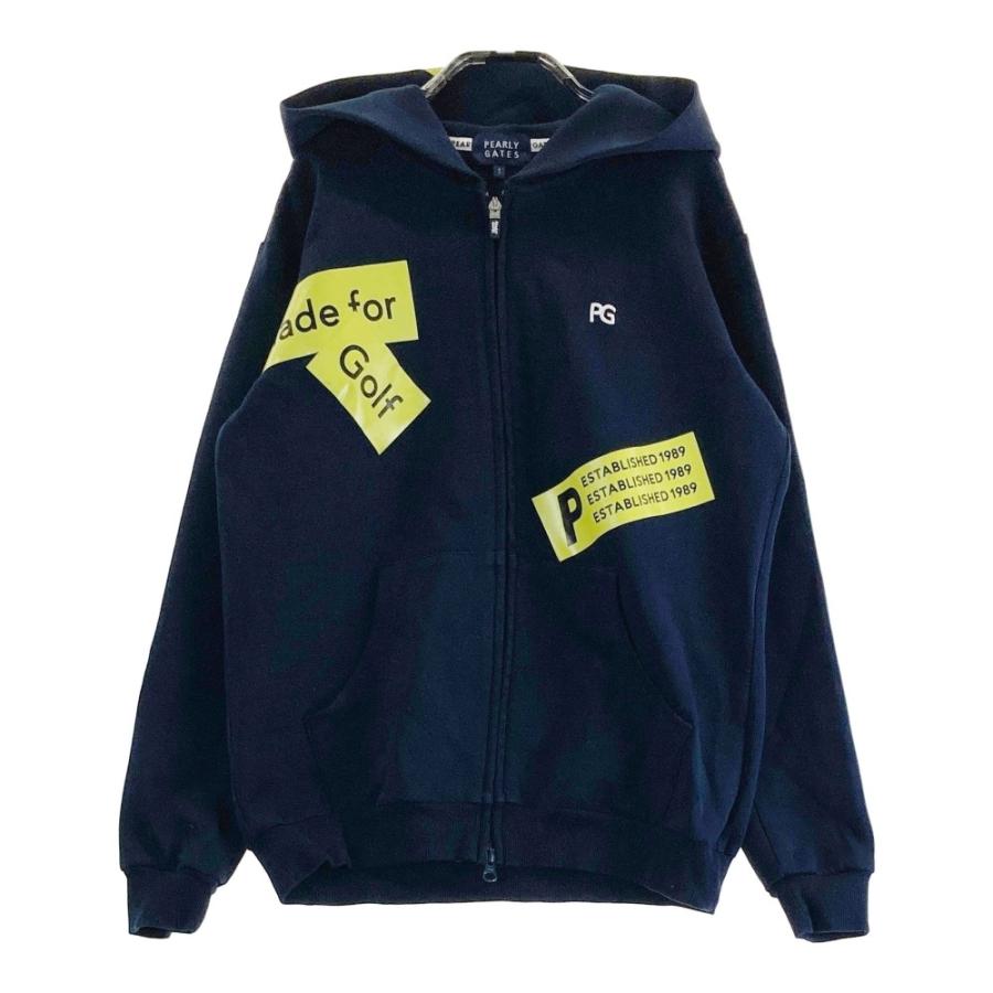 サイズ：1 PEARLY GATES パーリーゲイツ  ジップパーカー  ネイビー系 [240101420060] ゴルフウェア レディース ストスト PEARLY GATES パーリーゲイツ スウェット地 ジップパーカー