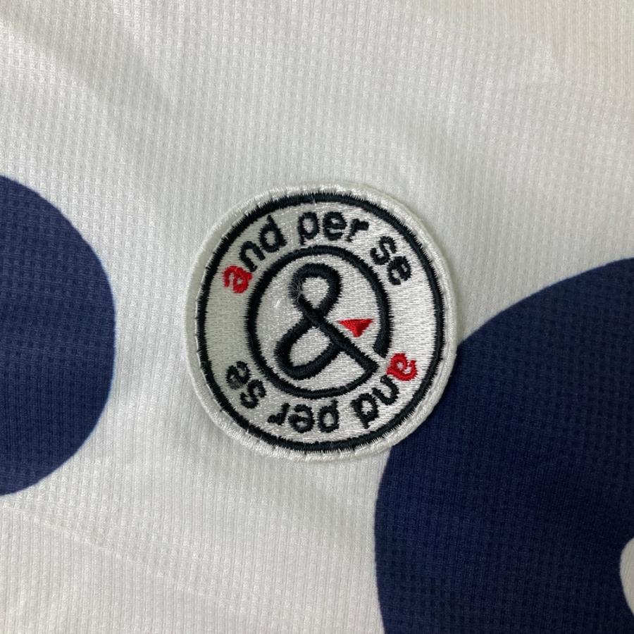 AND PER SE アンパスィ 半袖ポロシャツ ホワイト系 LL ゴルフ