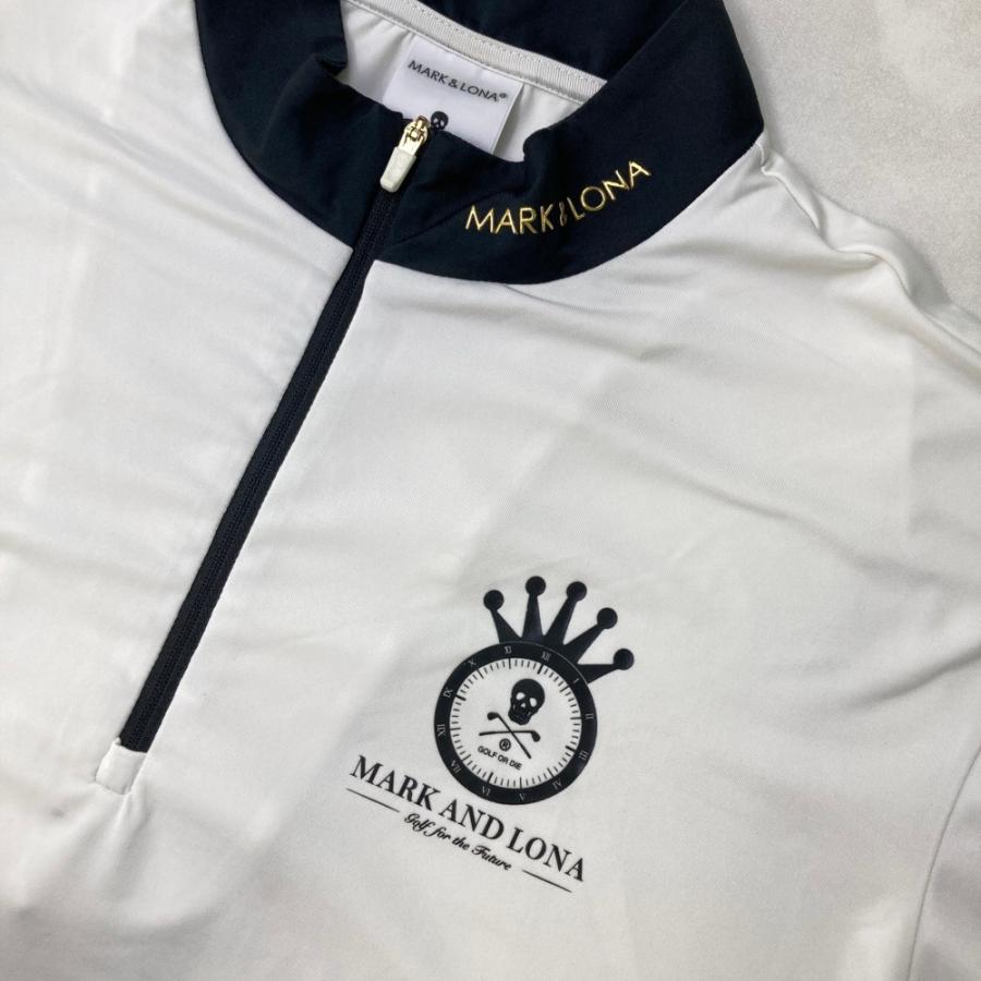 MARK & LONA ハーフジップシャツ 48 ホワイト MARK&LONA マーク
