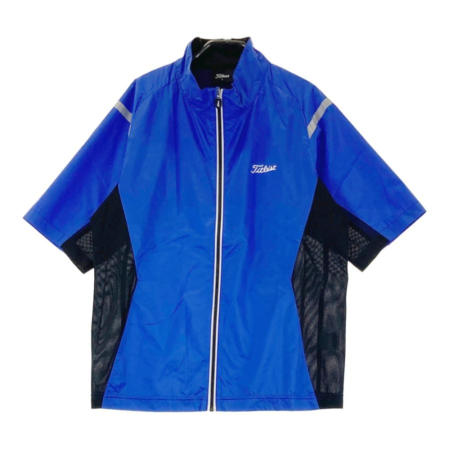 TITLEIST タイトリスト 切替 半袖 ジップジャケット ブルー系 L ゴルフ