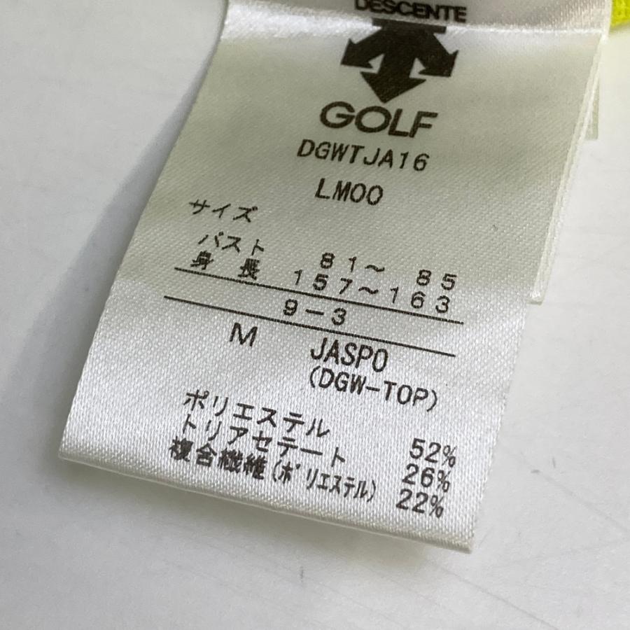 DESCENTE GOLF デサントゴルフ ノースリーブポロシャツ イエロー系 M