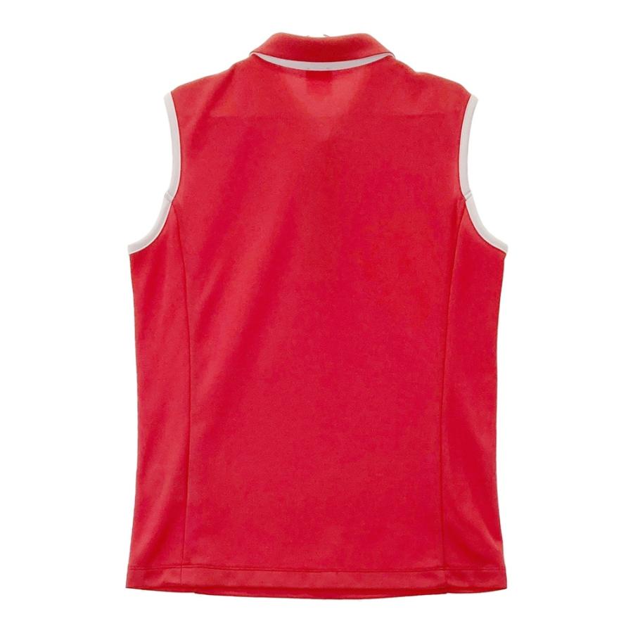 サイズ：36 ARCHIVIO アルチビオ  ノースリーブポロシャツ  レッド系 [240101437719] ゴルフウェア レディース ストスト ARCHIVIO アルチビオ ノースリーブポロシャツ レッド系 36