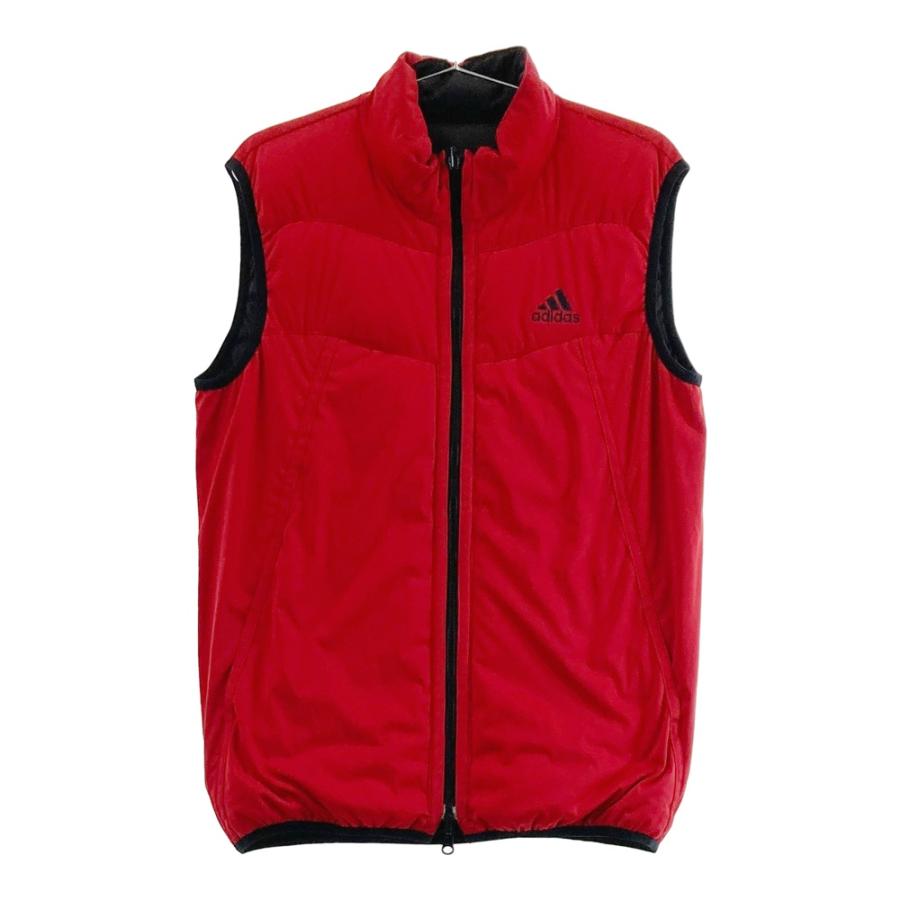アディダスゴルフ◇ダブル ジップアップ ダウン ベスト◇レッド L