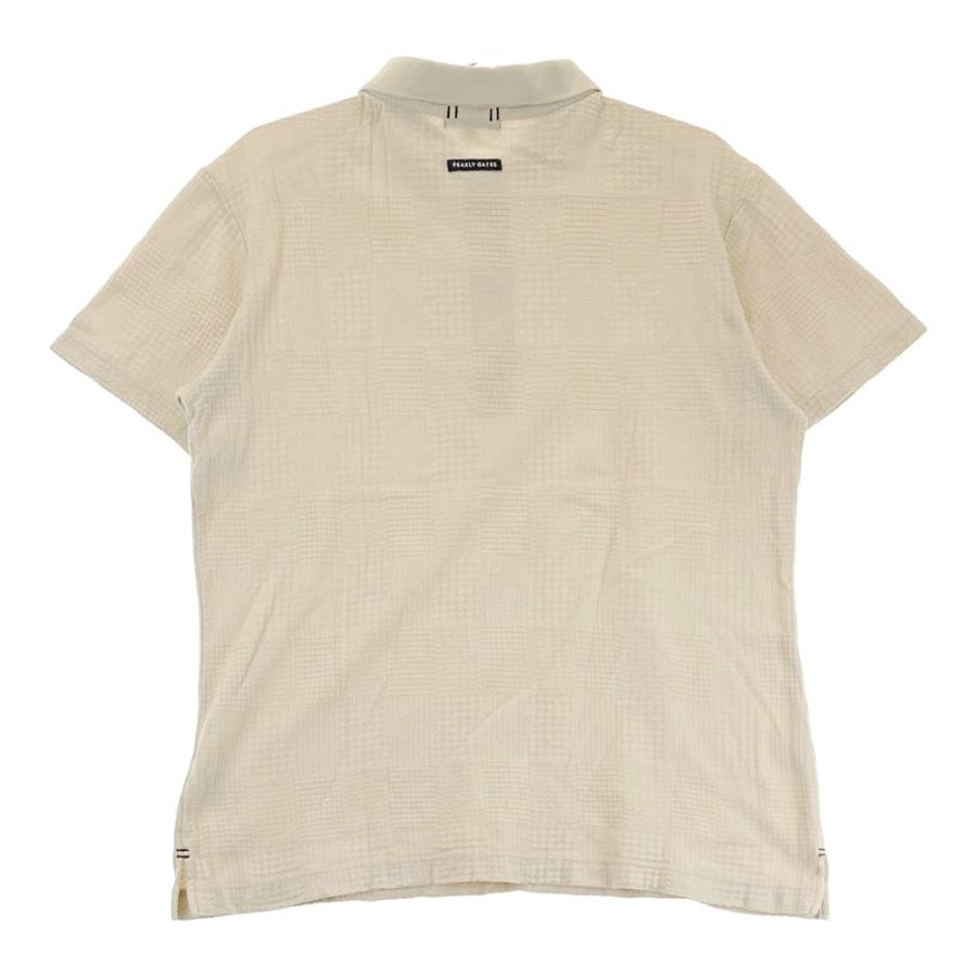 PEARLY GATES ポロシャツ ベージュ PEARLY GATES パーリーゲイツ 肩ロゴ刺繍 半袖ポロシャツ