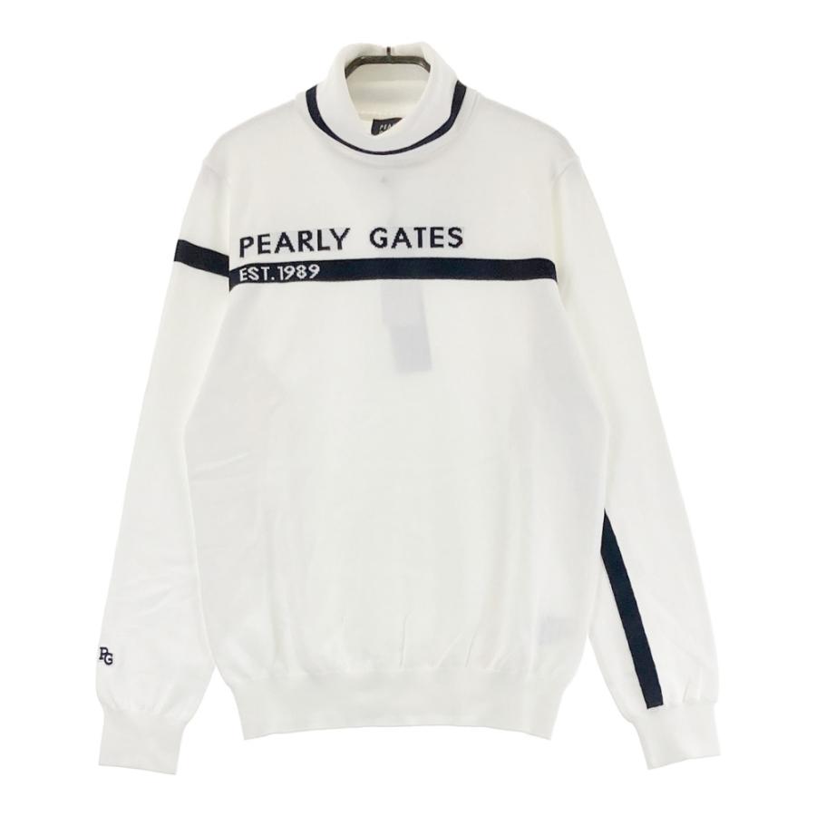 パーリーゲイツ　ニット　秋冬　セーター　4 M〜L相当　白　ホワイト　ウール PEARLY GATES（パーリーゲイツ） セーター ニット 「PEARLY GATES