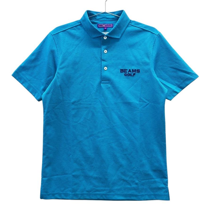 ビームスゴルフシャツ 半袖ポロシャツ BEAMS GOLF 新品】BEAMS GOLF ビームスゴルフ 半袖ポロシャツ ブルー系 M ゴルフ