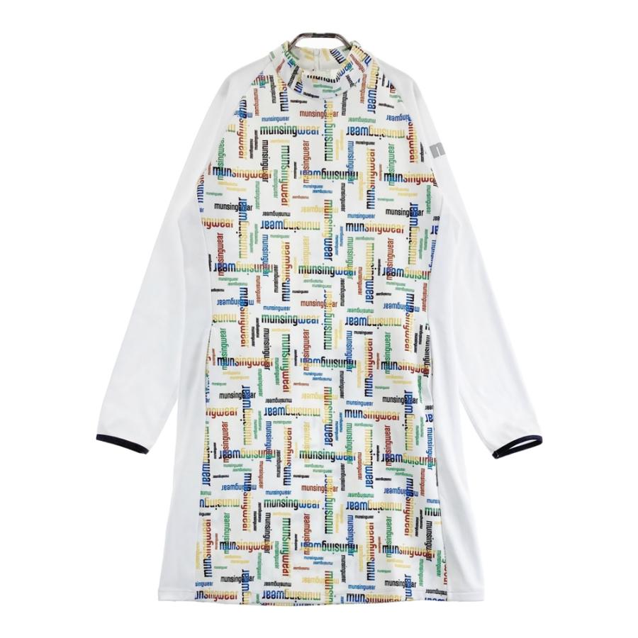 Munsingwear - coco 中古 マンシングウェア Munsing wear レディース ワンピース M 白 ホワイト ノースリーブ 総柄 Munsingwear - coco 中古 マンシングウェア Munsing wear