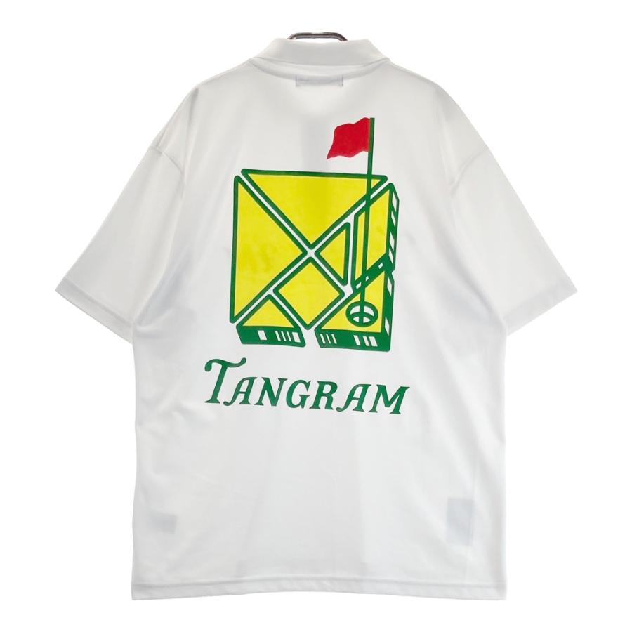 TANGRAM タングラム バックプリント 半袖ポロシャツ ホワイト系 XL 