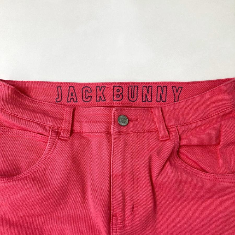 新品未使用　JACK BUNNY　バイアスロゴ ストレッチパンツ　1　ピンク系 Jack Bunny!!（ジャックバニー） JACK BUNNY ストレッチパンツ ピンク