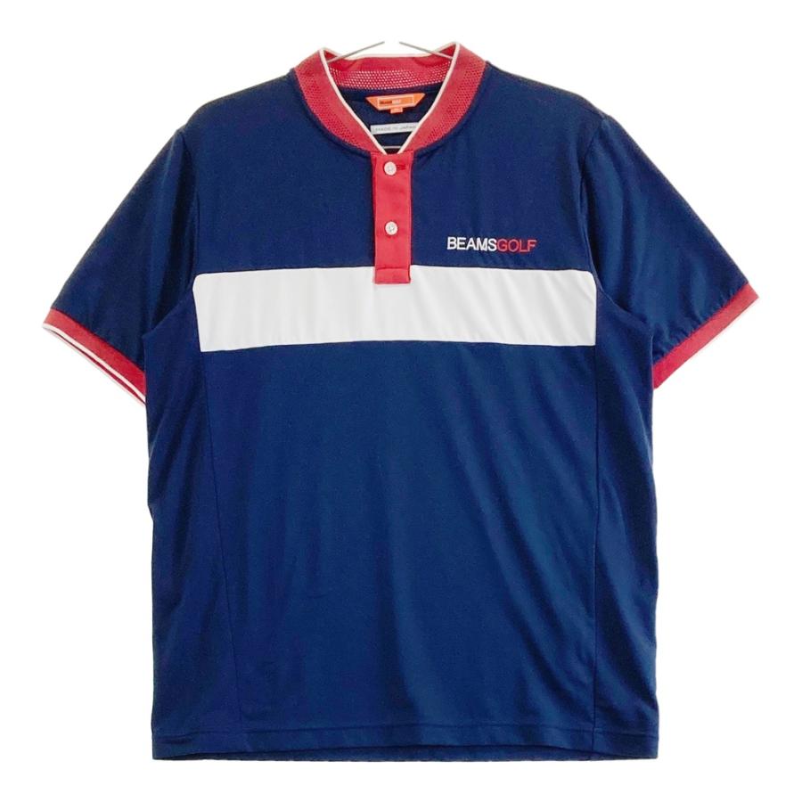 BEAMS GOLF 半袖ポロシャツ M ネイビー　美品 BEAMS GOLF ビームスゴルフ 半袖ポロシャツ ネイビー系 M ゴルフウェア