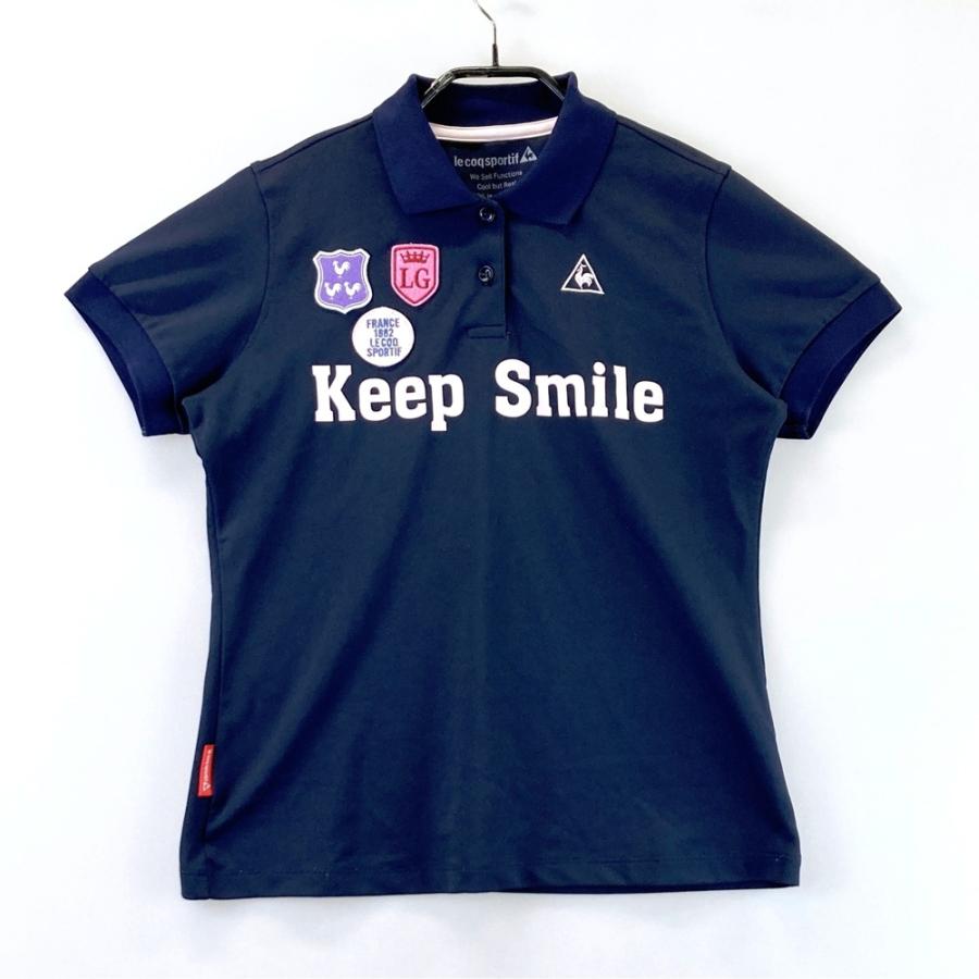 LE COQ GOLF ルコックゴルフ 半袖ポロシャツ ネイビー系 L ゴルフ