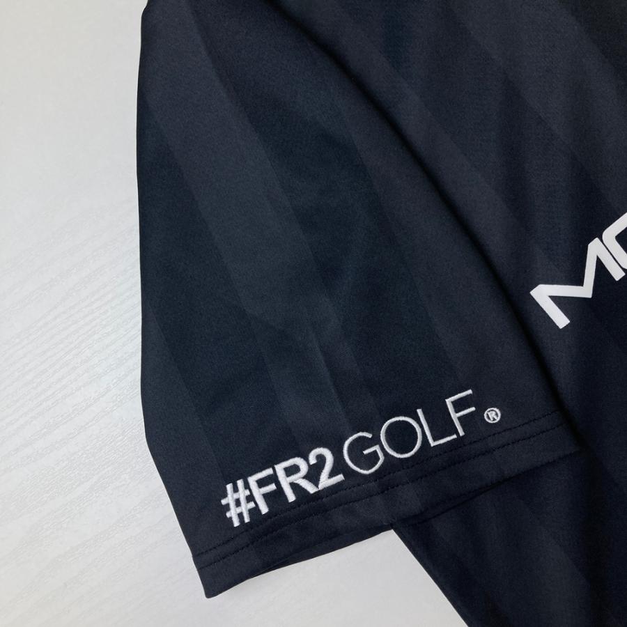 FR2 GOLF エフアールツーゴルフ モックネック 半袖Tシャツ ストライプ