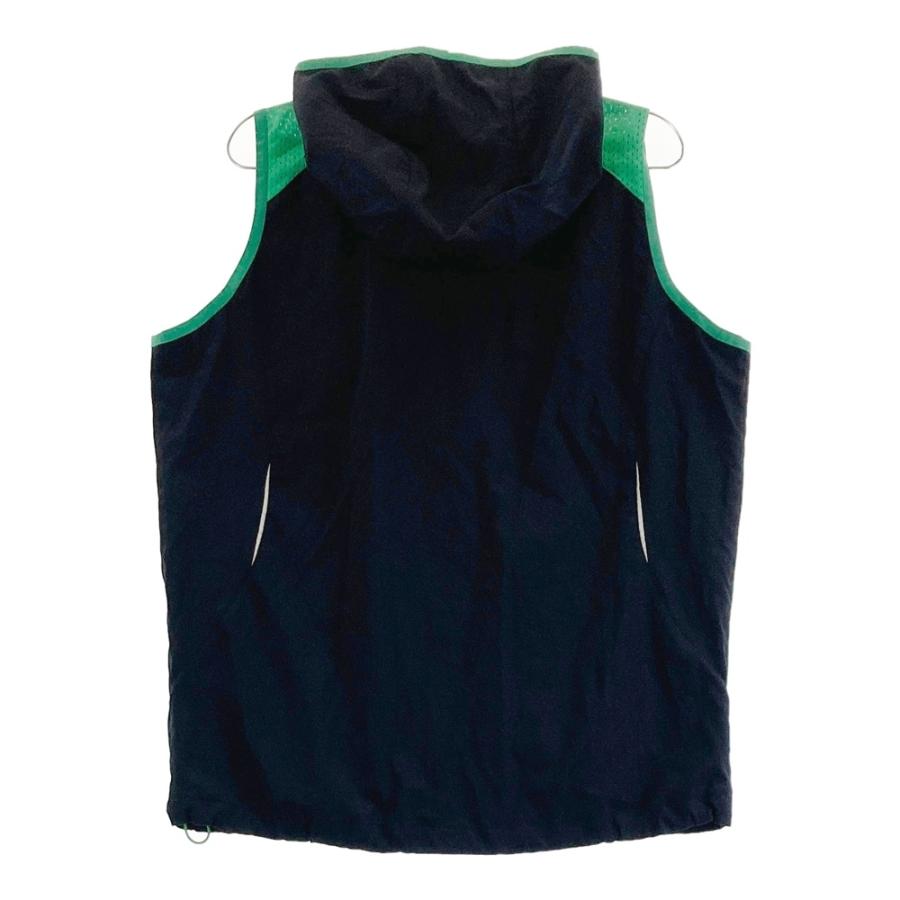 【美品】Oakley オークリー ブラック ジップアップメンズ ベスト Lサイズ OAKLEY オークリー フード付 ジップベスト ブラック系 L ゴルフ