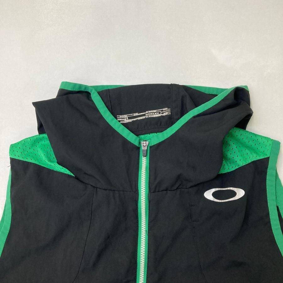 OAKLEY オークリー フード付 ジップベスト ブラック系 L ゴルフ