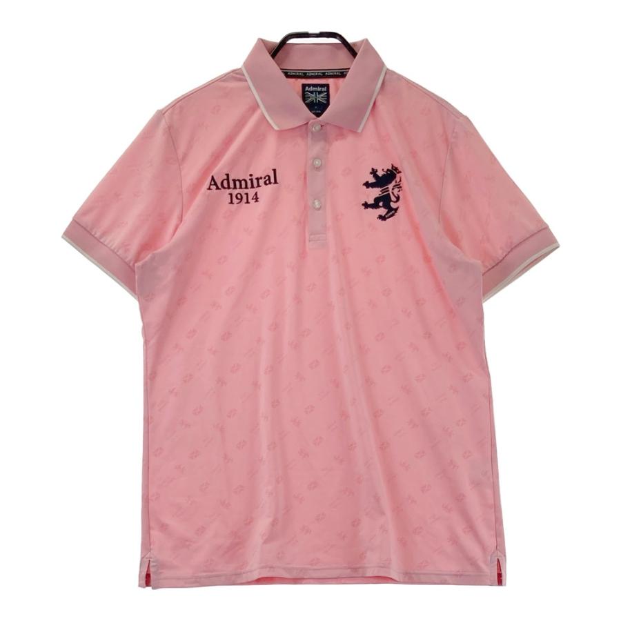 ADMIRAL アドミラル 半袖ポロシャツ 総柄 ピンク系 LL ゴルフウェア