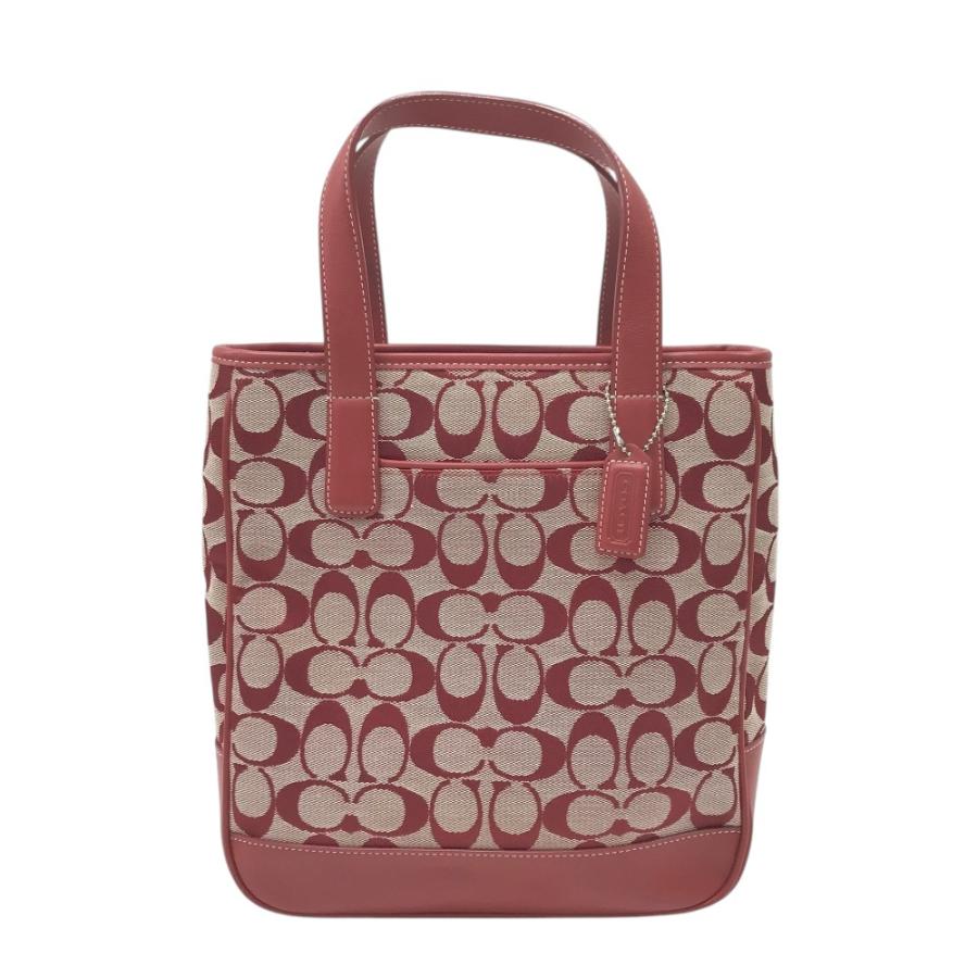 COACH コーチ 6092 トートバッグ シグネチャー レッド系 : ブランド