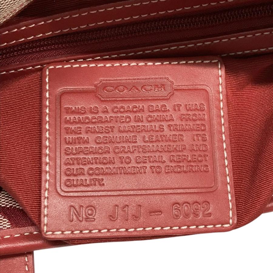 COACH コーチ 6092 トートバッグ シグネチャー レッド系 : ブランド