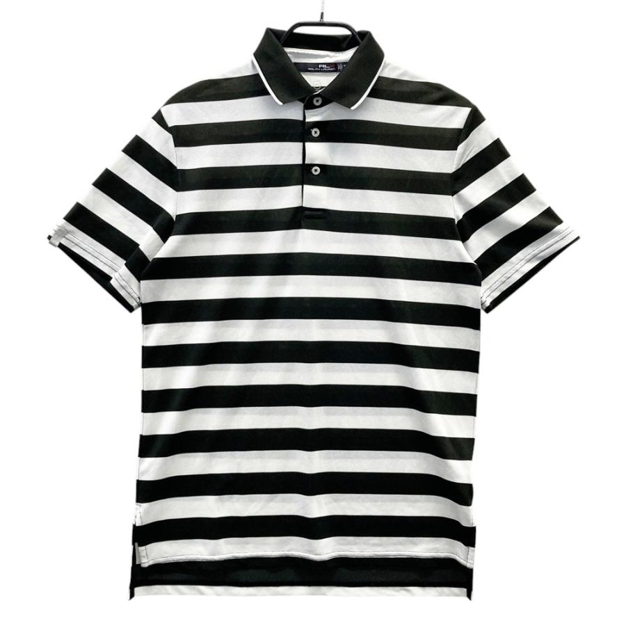 RLX ゴルフ Ralph Laurenラルフローレン ボーダー RLX ラルフローレン 半袖ポロシャツ ボーダー柄 ブラック系 XS ゴルフ