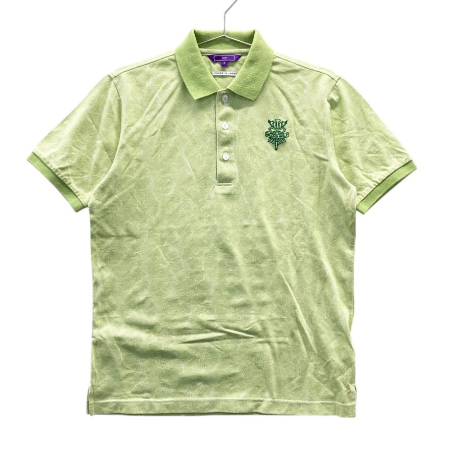 ゴルフ BEAMS GOLF ビームスゴルフ 花柄 半袖ポロシャツ XL 総柄 グリーン