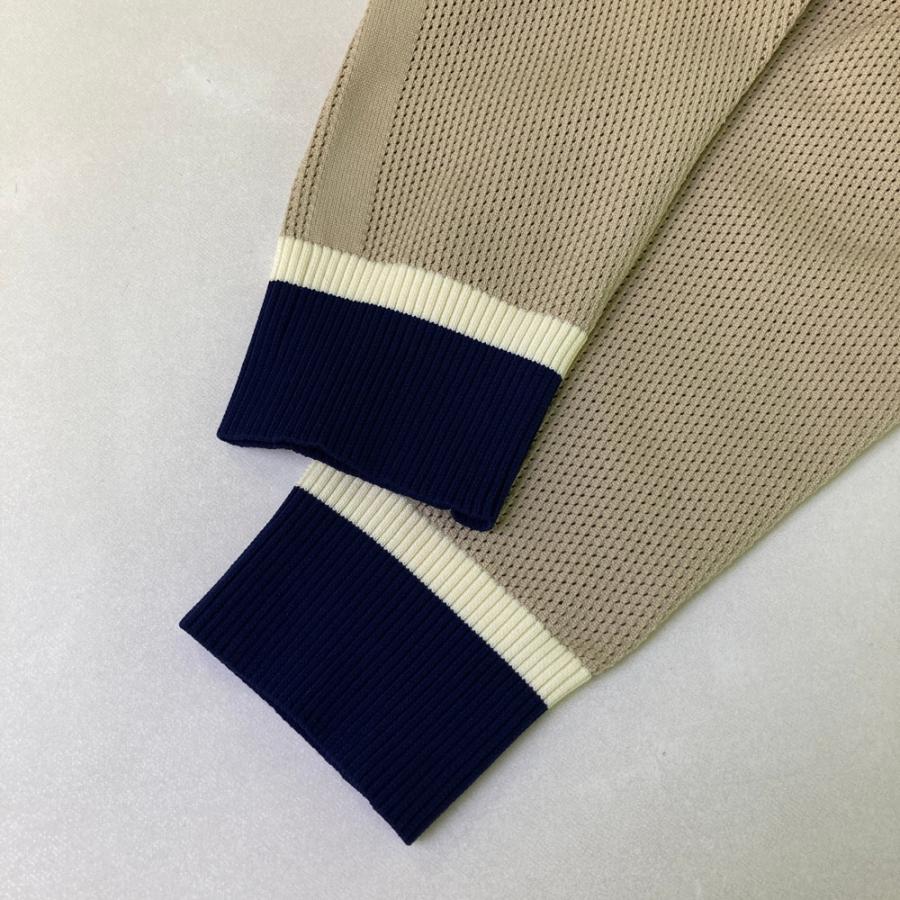 HERG1 エルグワン ナイロン切替 ニット ジップジャケット