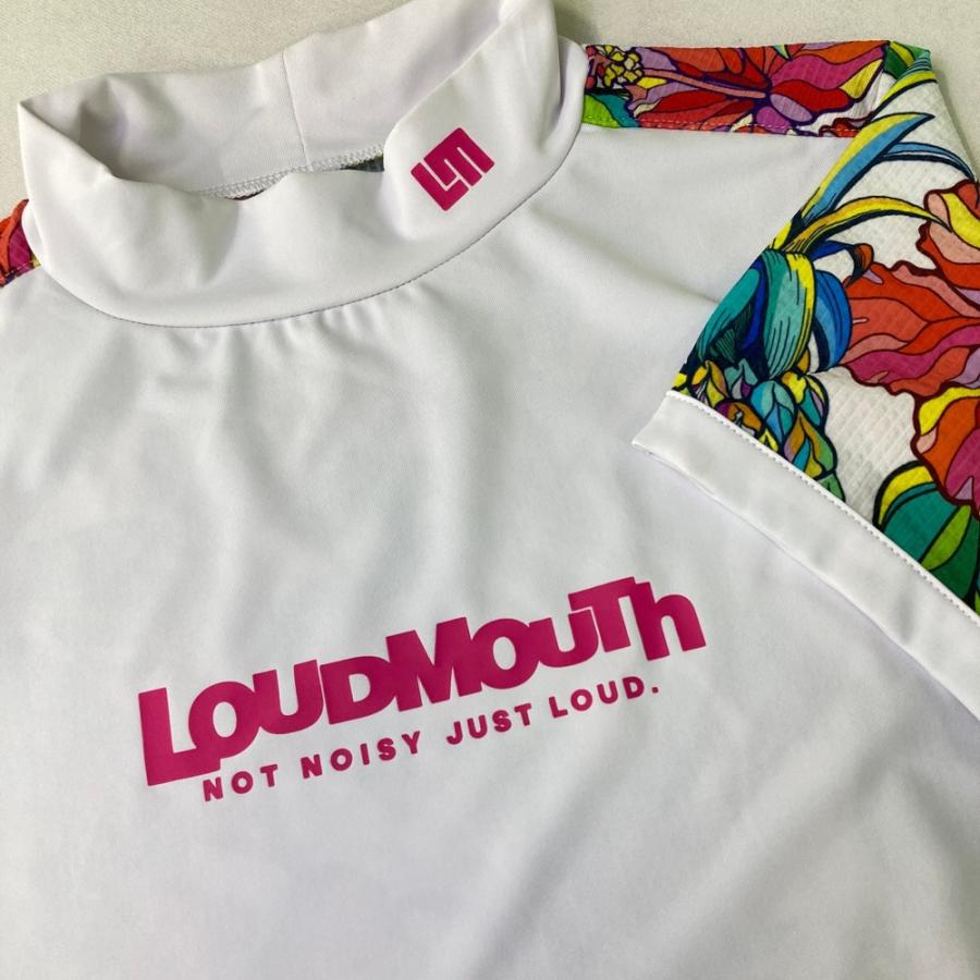 LOUD MOUTH ラウドマウス モックネック 半袖Tシャツ トロピカルパイン