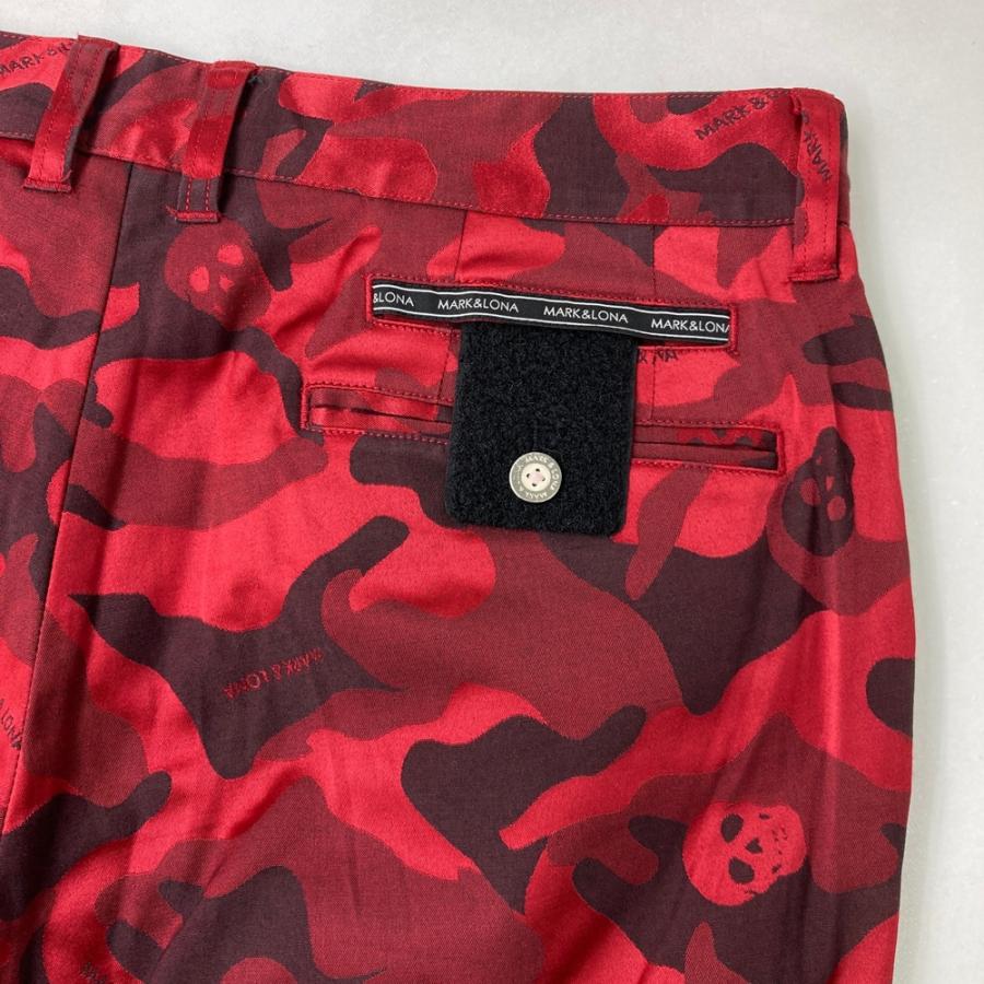 【美品】MARK&LONA カモフラ メンズゴルフウェア 4方向ストレッチ MARK&LONA マークアンドロナ ストレッチパンツ 迷彩柄 カモフラ