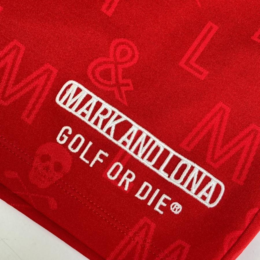 MARK&LONA マークアンドロナ ハーフパンツ サイズ48 コード MARK&LONA マークアンドロナ ハーフパンツ ロゴ総柄 レッド系 48