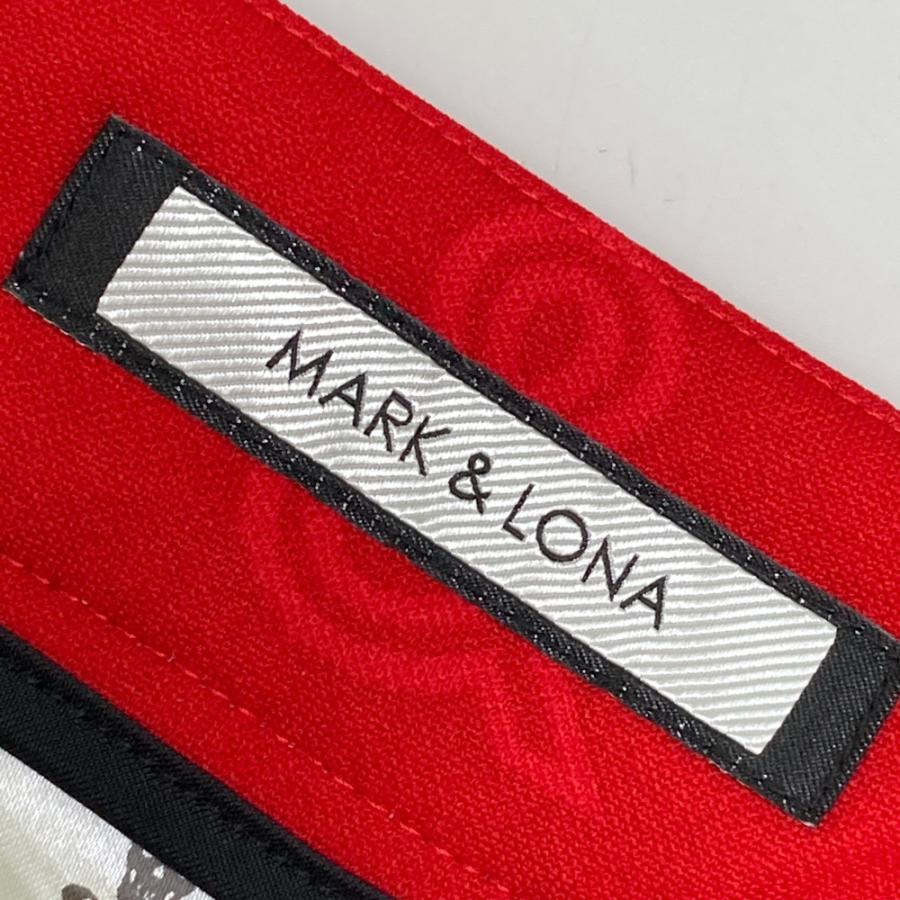 MARK&LONA マークアンドロナ ハーフパンツ ロゴ総柄 レッド系 48