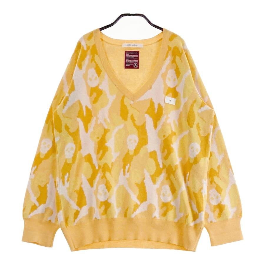 MARK&LONA マークアンドロナ Vネック ニットセーター 迷彩柄