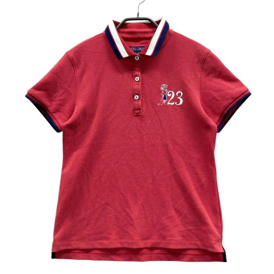 23区GOLF ニジュウサンクゴルフ 半袖ポロシャツ レッド系 2 ゴルフ