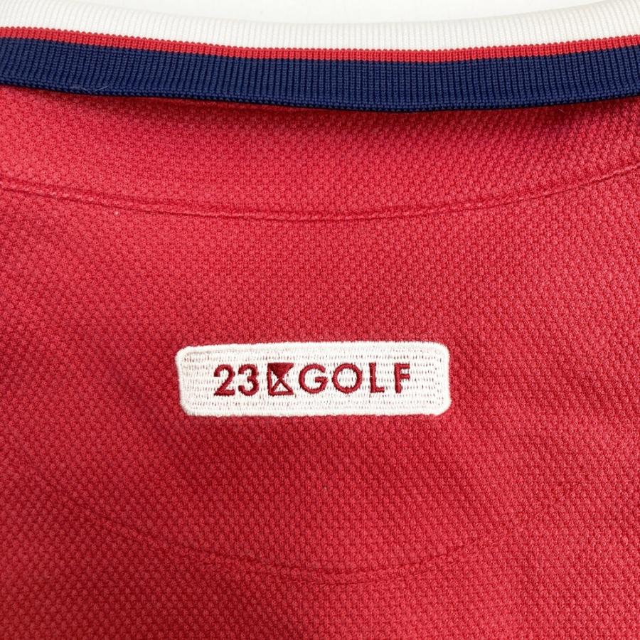 23区GOLF ニジュウサンクゴルフ 半袖ポロシャツ レッド系 2 ゴルフ