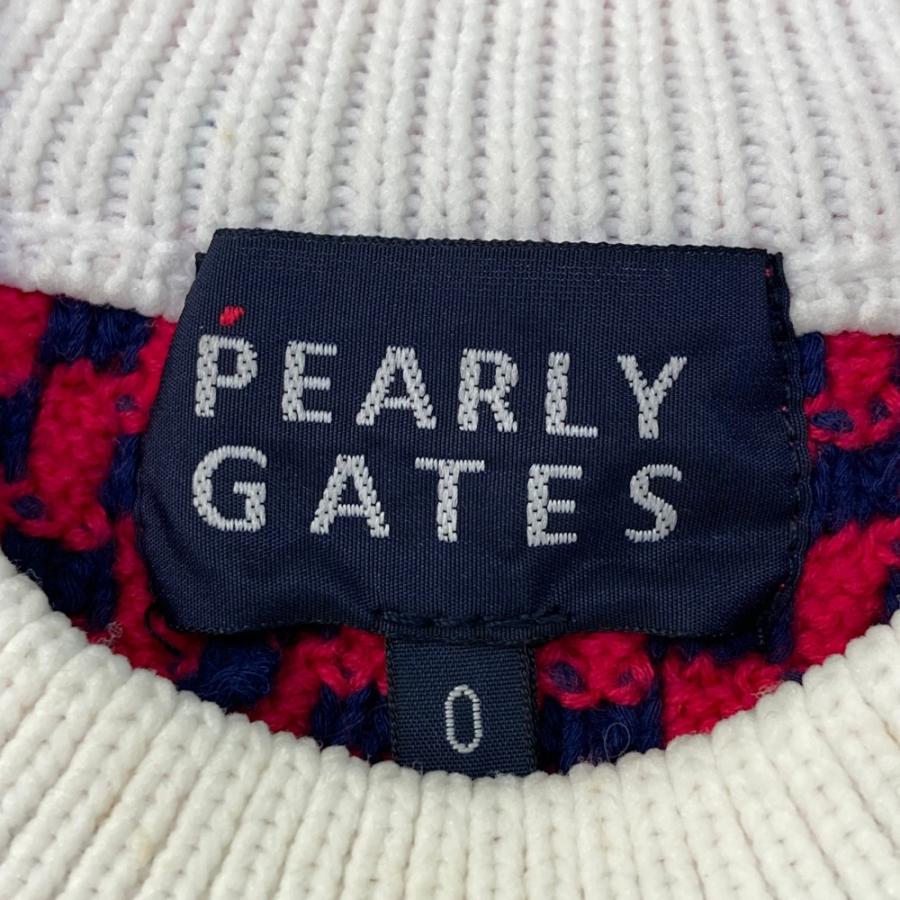 PEARLY GATES パーリーゲイツ ニットベスト チェック柄 ピンク系