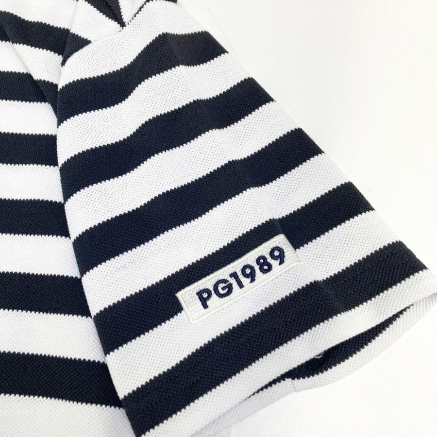 PEARLY GATES パーリーゲイツ 半袖ポロシャツ ボーダー柄 ネイビー系 4