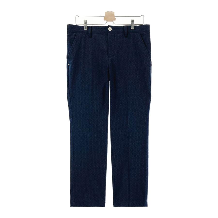 CALLAWAY キャロウェイ 裏起毛 ストレッチパンツ 総柄 ネイビー系 L