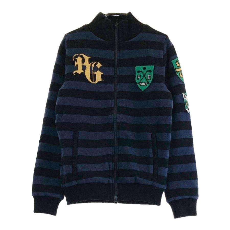 PEARLY GATES パーリーゲイツ 裏地付 ニット ジップセーター ボーダー