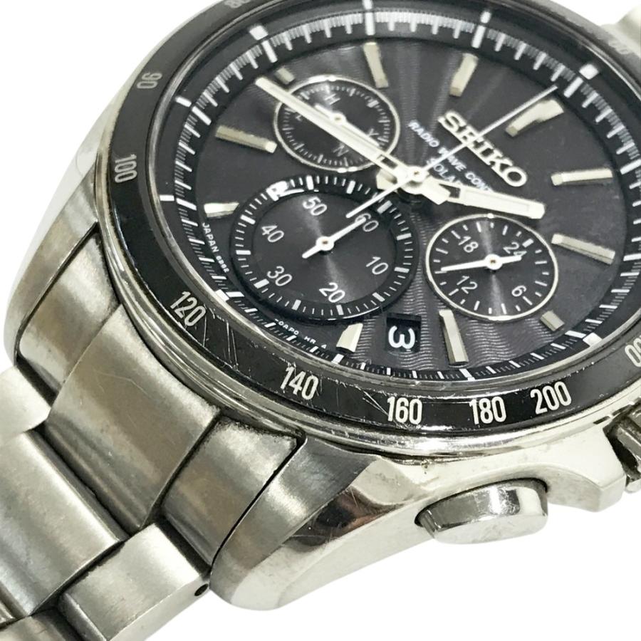 SEIKO セイコー 8B82-OANO ブライツ ソーラー 腕時計 シルバー系