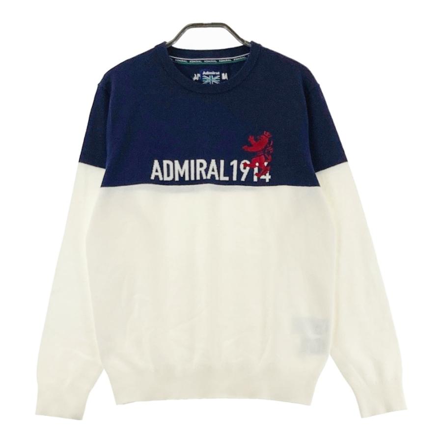 ADMIRAL アドミラル クルーネック ニットセーター ホワイト系 M ゴルフ