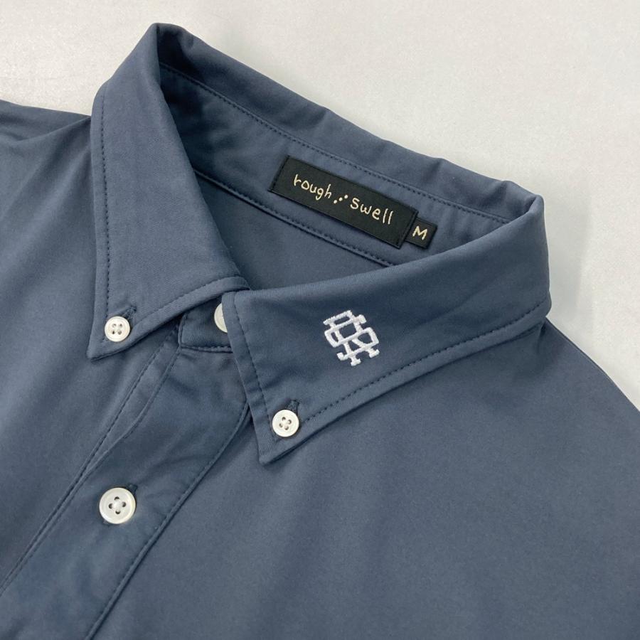 ROUGH&SWELL ラフアンドスウェル 長袖ポロシャツ ボタンダウン Ｍ ROUGH&SWELL ラフアンドスウェル 長袖ポロシャツ ボタンダウン