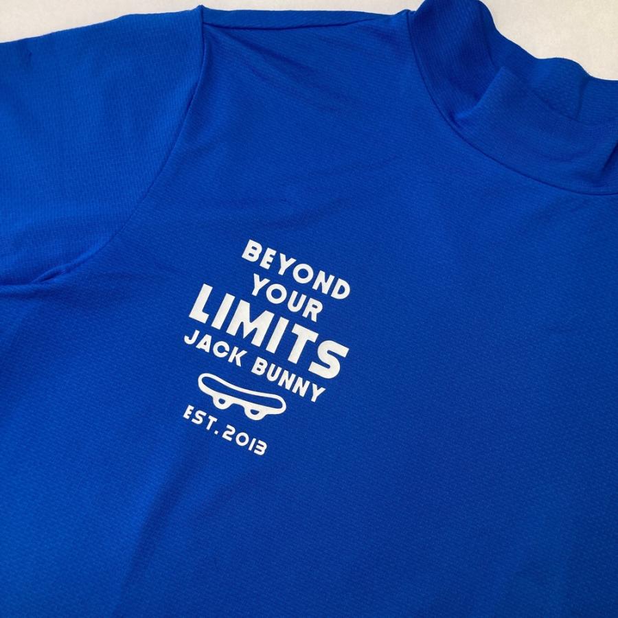 JACK BUNNY ジャックバニー モックネック 半袖Tシャツ ブルー系