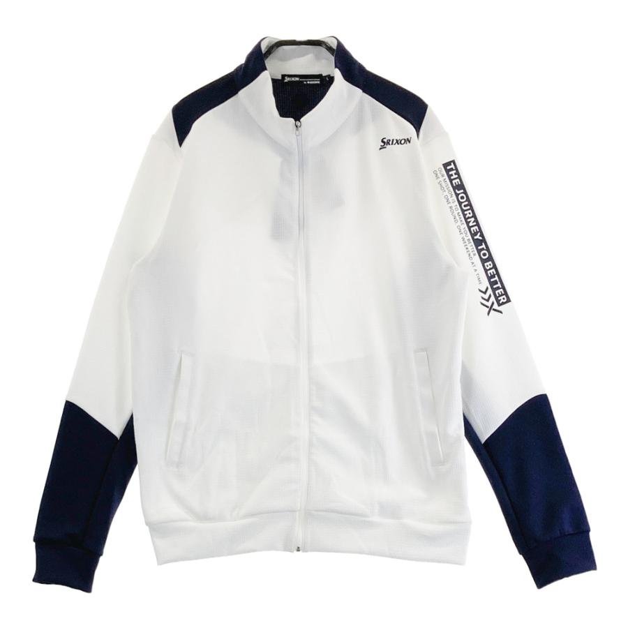   GOLF ホワイトジャケット Lサイズ 新品】SRIXON スリクソン ジップジャケット byDESCENT ホワイト系 L