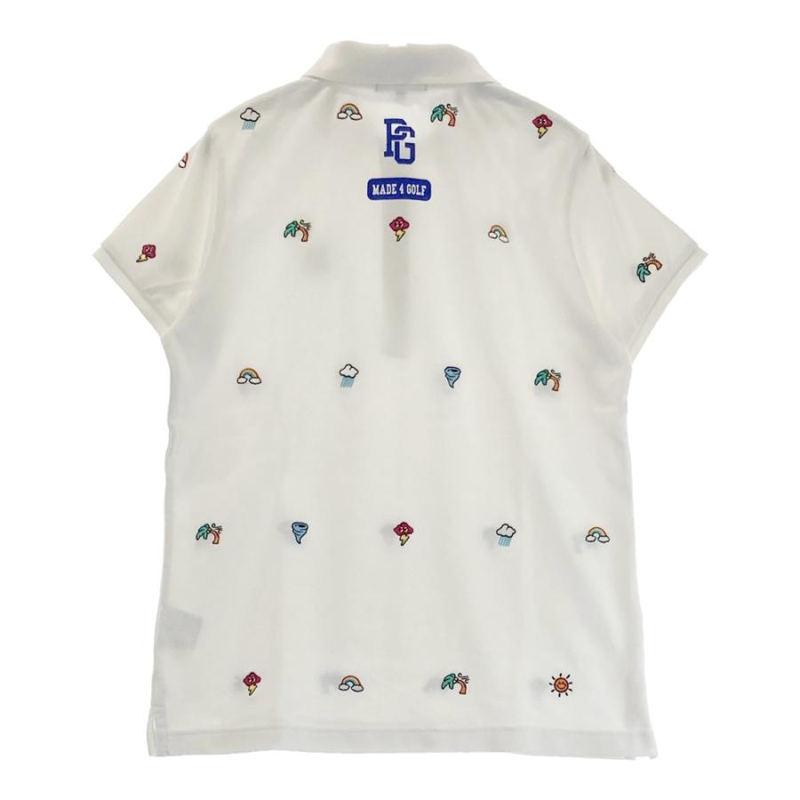 PEARLY GATES パーリーゲイツ 半袖ポロシャツ 刺繍 ホワイト系 1