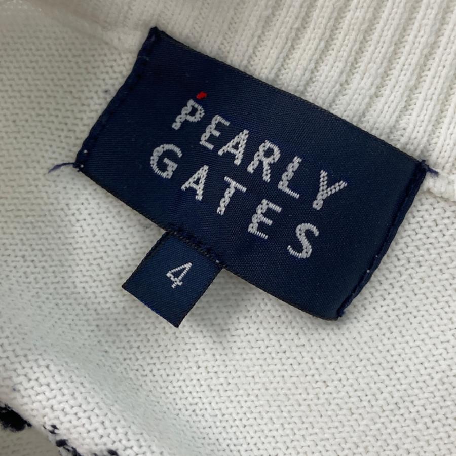 パーリーゲイツ　ニット　秋冬　セーター　4 M〜L相当　白　ホワイト　ウール パーリーゲイツ ニット 秋冬 セーター 4 M〜L相当 白 ホワイト