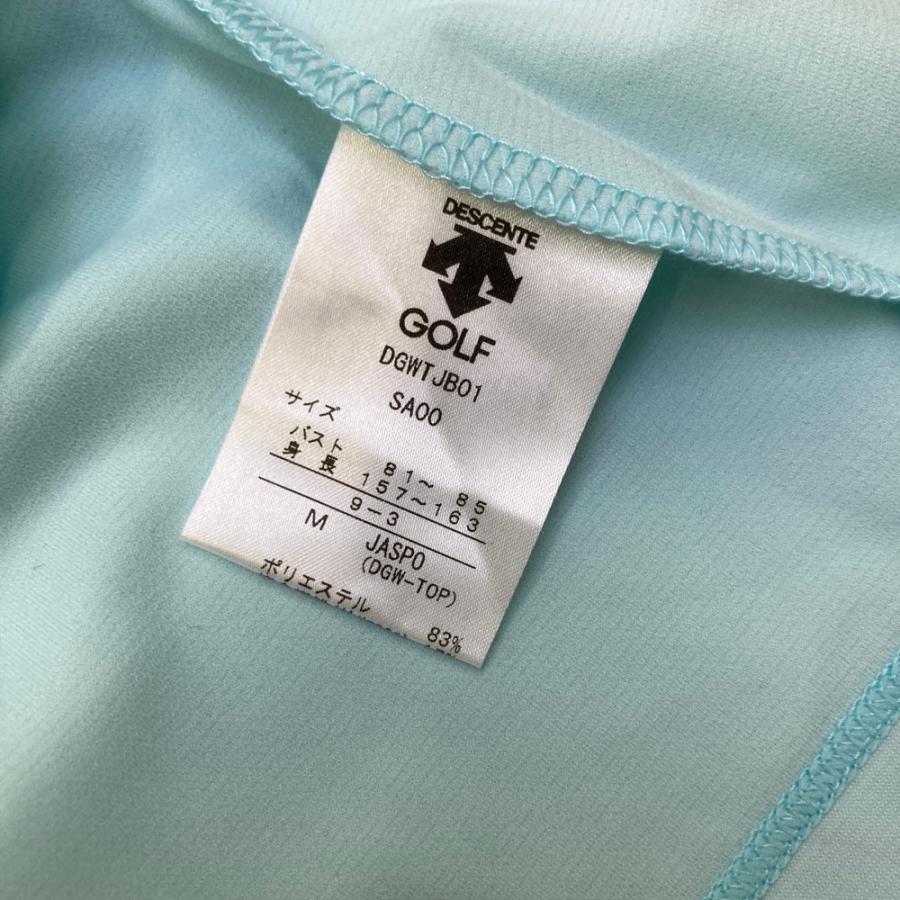 DESCENTE GOLF デサントゴルフ 長袖ポロシャツ ブルー系 M ゴルフ