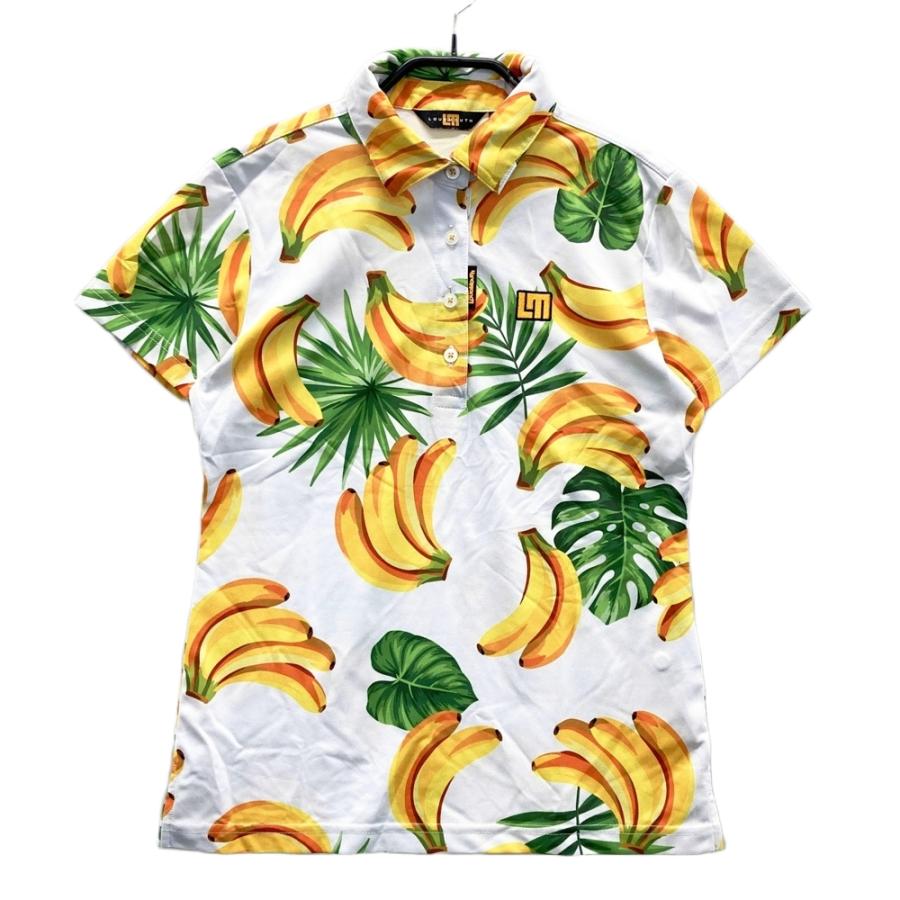 バナナ柄ポロシャツ and per se（アンパスィ） ゴルフウェア メンズ ポロシャツ 半袖 アン