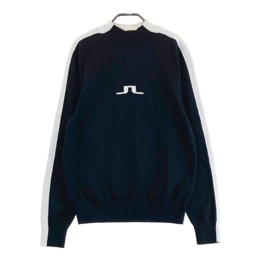 J.LINDBERGネイビー クルーネックセーター L ゴルフ ニット