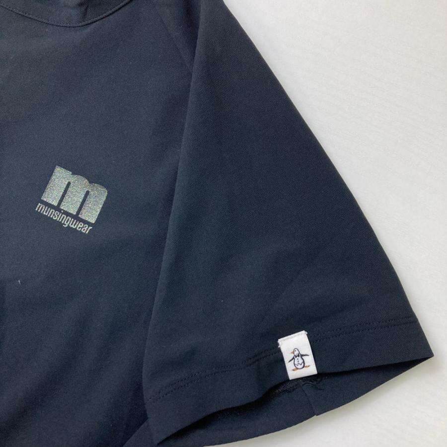 MUNSING WEAR マンシングウェア ハイネック 半袖ワンピース ブラック系