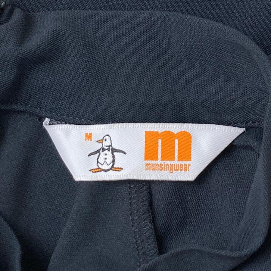 MUNSING WEAR マンシングウェア ハイネック 半袖ワンピース ブラック系