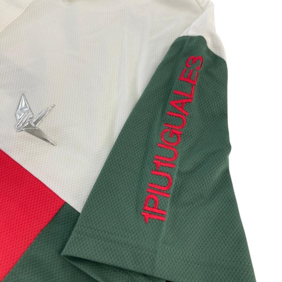 【新品】1PIU1UGUALE3 GOLF GDT002 半袖ポロシャツ デル ピエロ  レッド系 3 ゴルフウェア メンズの画像