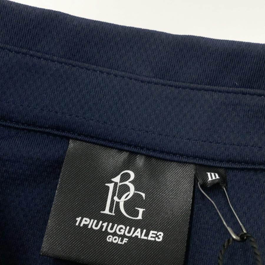 【新品】1PIU1UGUALE3 GOLF GDT002 半袖ポロシャツ デル ピエロ  ネイビー系 3 ゴルフウェア メンズの画像