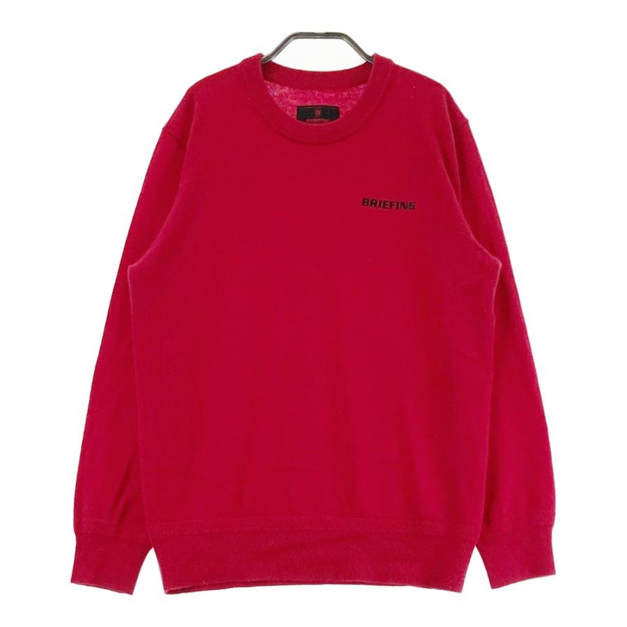 未使用　BRIEFING　ゴルフ　セーター ニット Ｍサイズ BRIEFING GOLF ブリーフィング カシミヤニットセーター レッド系